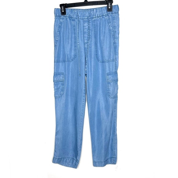 ❌5/$25❌ GAP Easy Pant Tencel Chambray Cargo Pants XS - Picture 2 of 5
